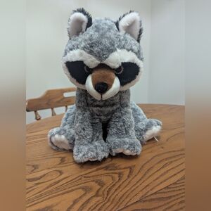 The Bear Factory. Vintage. Gray and White Raccoon Plush Toy. Stuffed Animal. GUC